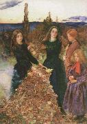 Sir John Everett Millais autumn leaves oil